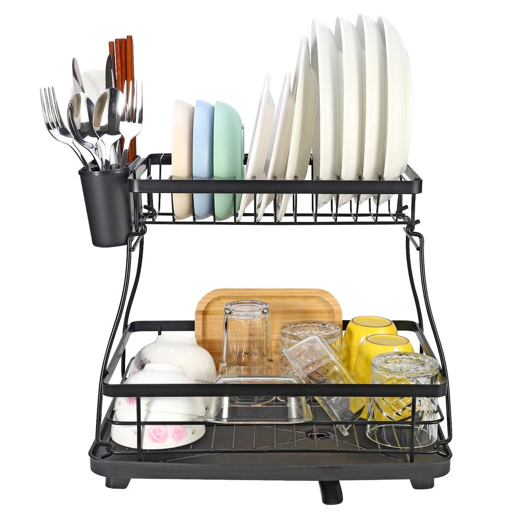 cortex-london-windsor-black-stainless-steel-two-tier-dish-rack