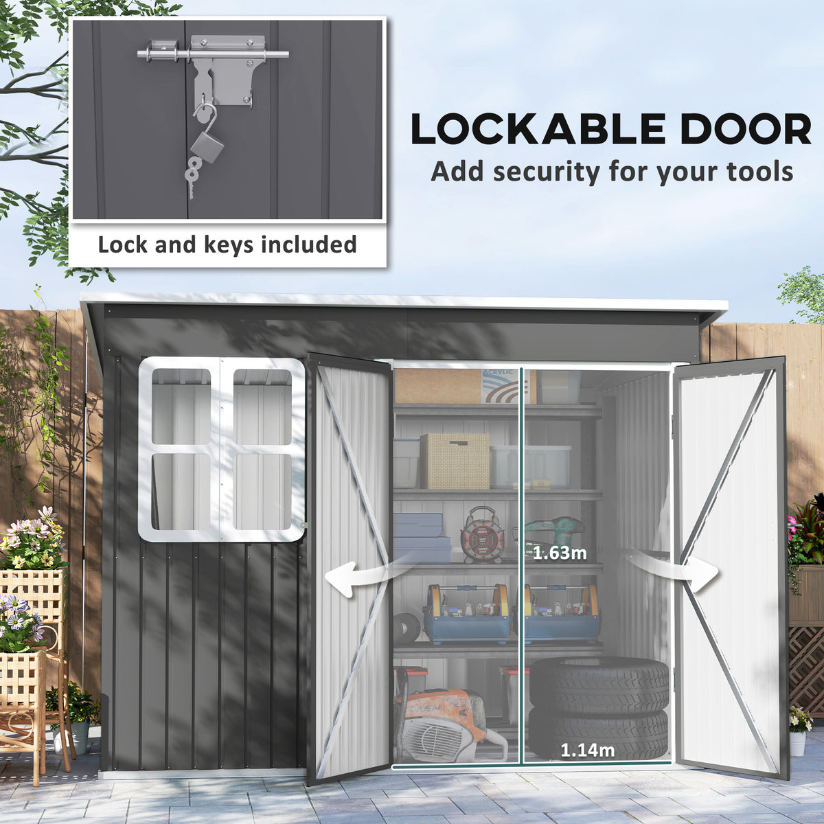 windsor-galvanised-steel-garden-shed-dark-grey-cortex-london
