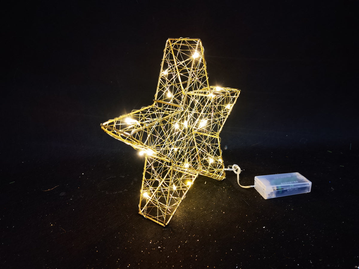 24cm Star with Warm White LED Lights