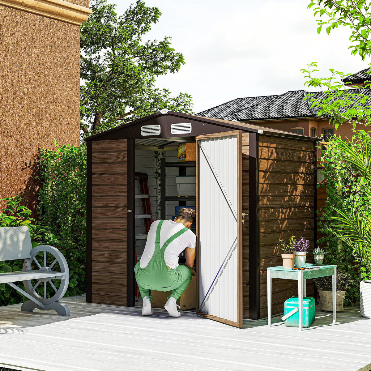 cortex-london-windsor-oak-galvanised-steel-garden-shed-vent