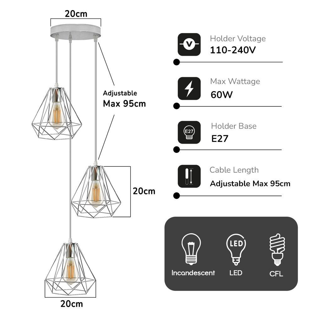 cortex-london-york-chrome-three-head-diamond-wire-cage-e27-pendant-light