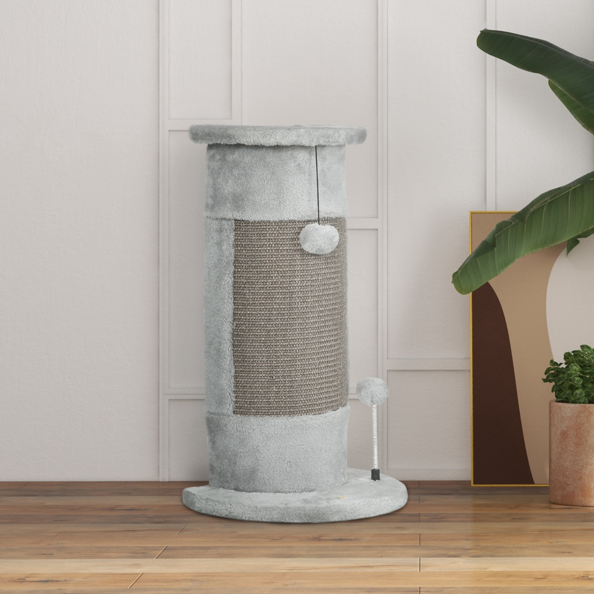 cortex-london-windsor-corner-cat-scratching-post-grey-sisal-plush-toy-balls