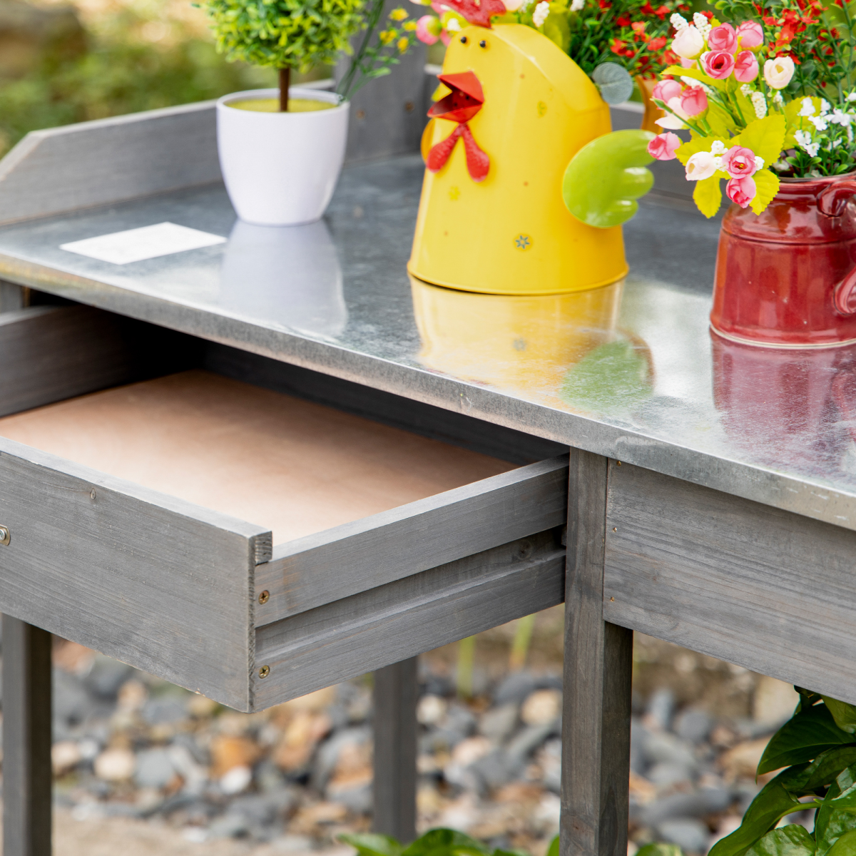 cortex-london-kensington-garden-potting-bench-galvanised-metal-top-natural-solid-wood