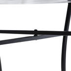 Outsunny Mosaic Table, ?60x71H cm-Black/Orange/White