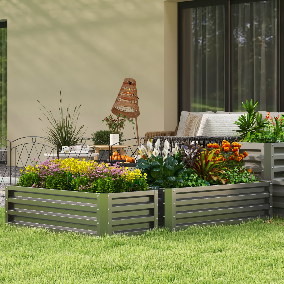 cortex-london-york-galvanised-steel-raised-garden-planter-set-dark-grey