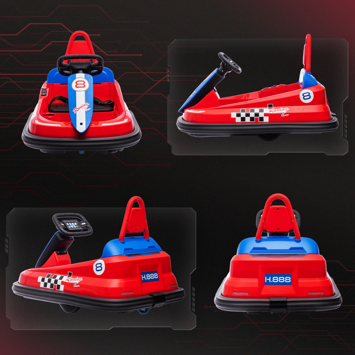 cortex-london-windsor-kids-bumper-car-6v-360-degree-rotation-red-blue-black