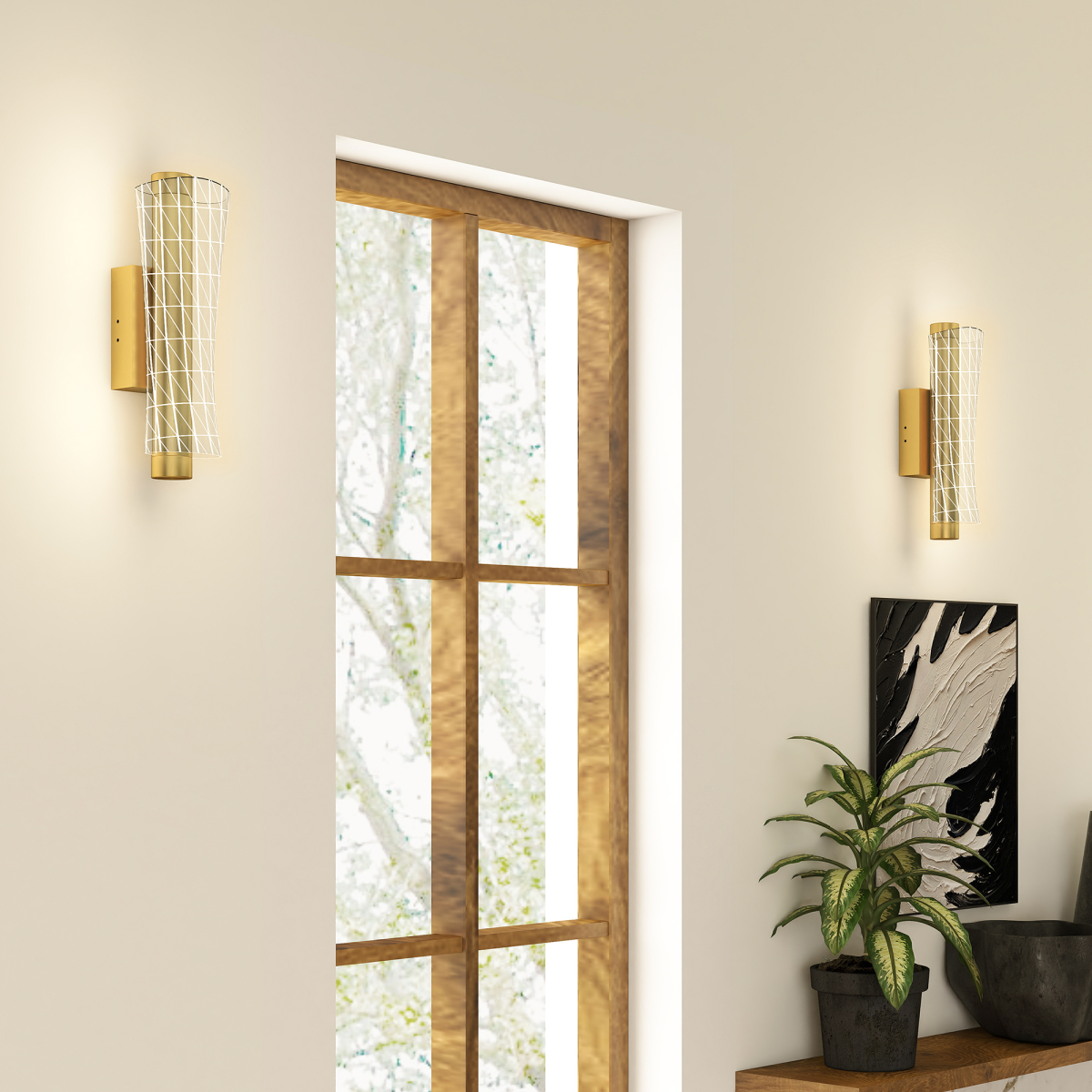 cortex-london-windsor-geometric-gold-tone-led-wall-lights-two-pack
