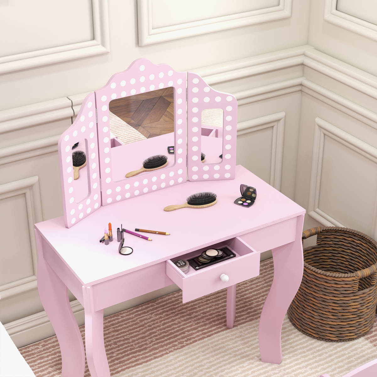 cortex-london-aiyaplay-bath-pink-kids-dressing-table-stool-trifold-mirror