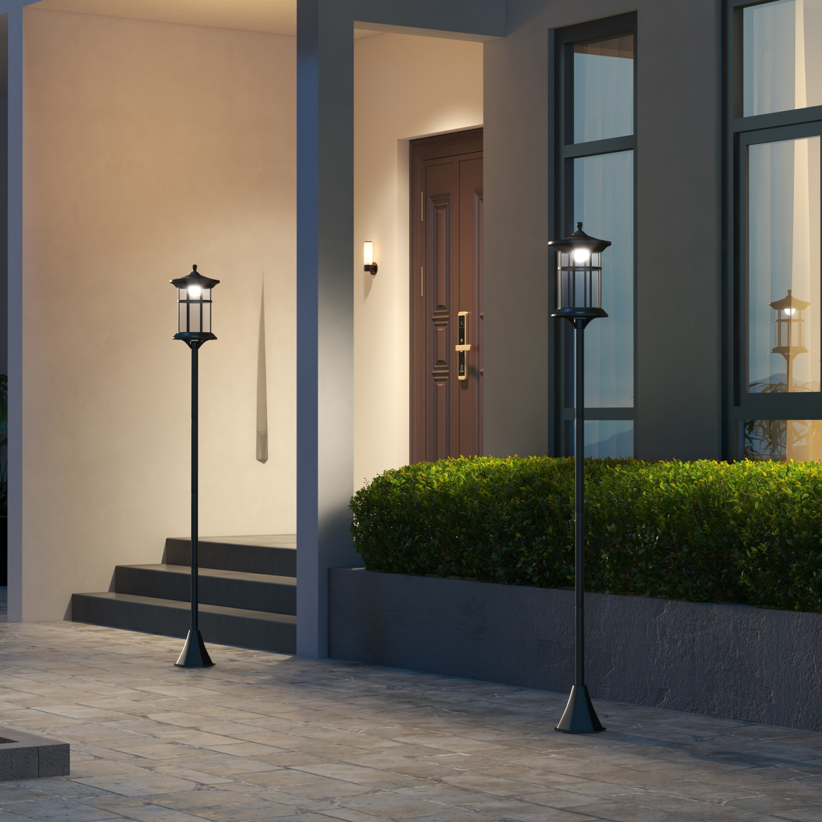 cortex-london-york-solar-led-outdoor-post-lights-2-pack-black-ip44