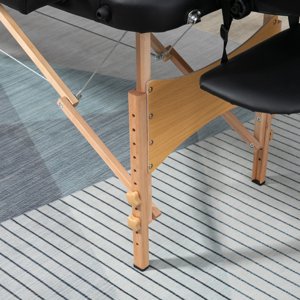 cortex-london-york-two-section-portable-massage-table-black
