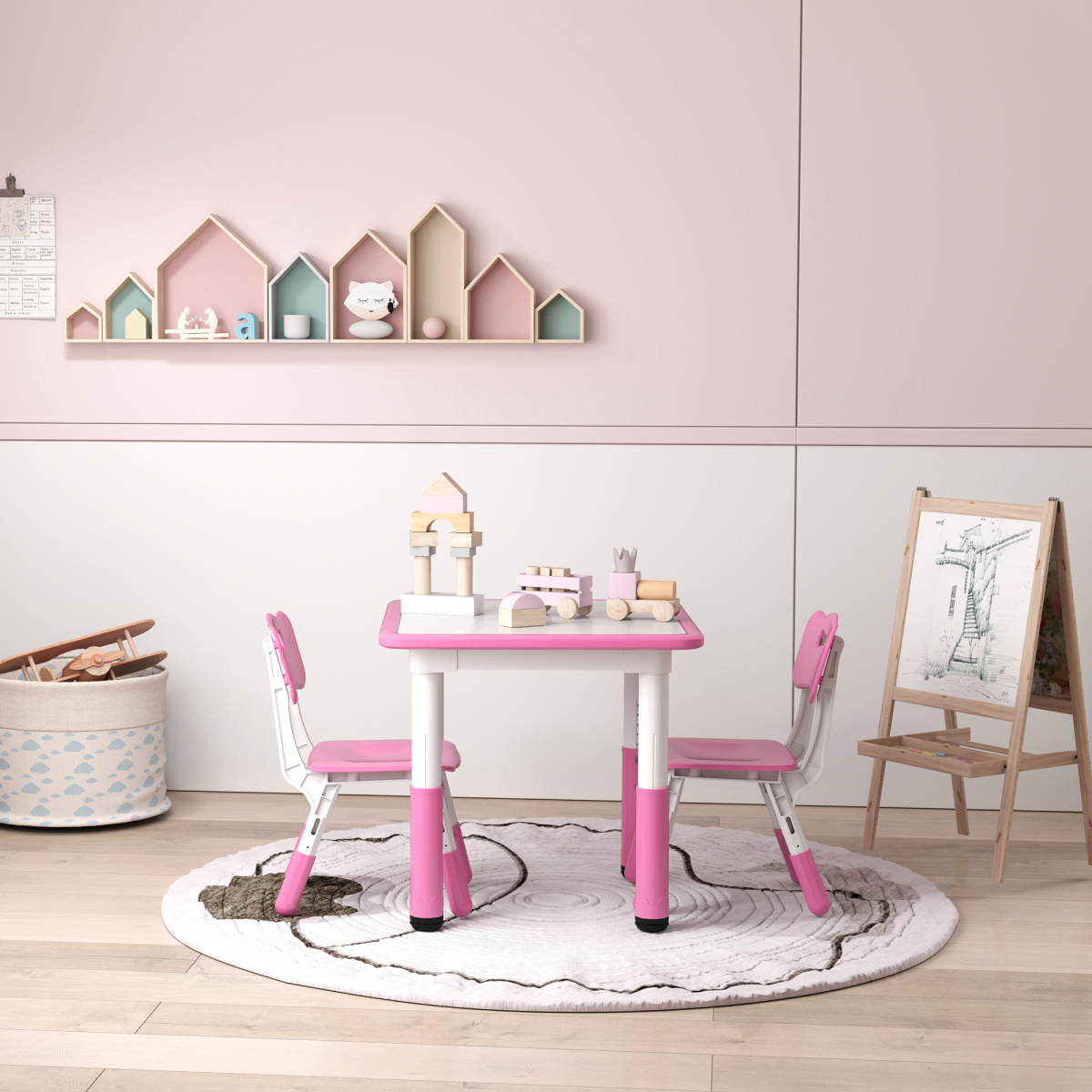 cortex-london-windsor-adjustable-kids-table-and-chair-set-pink