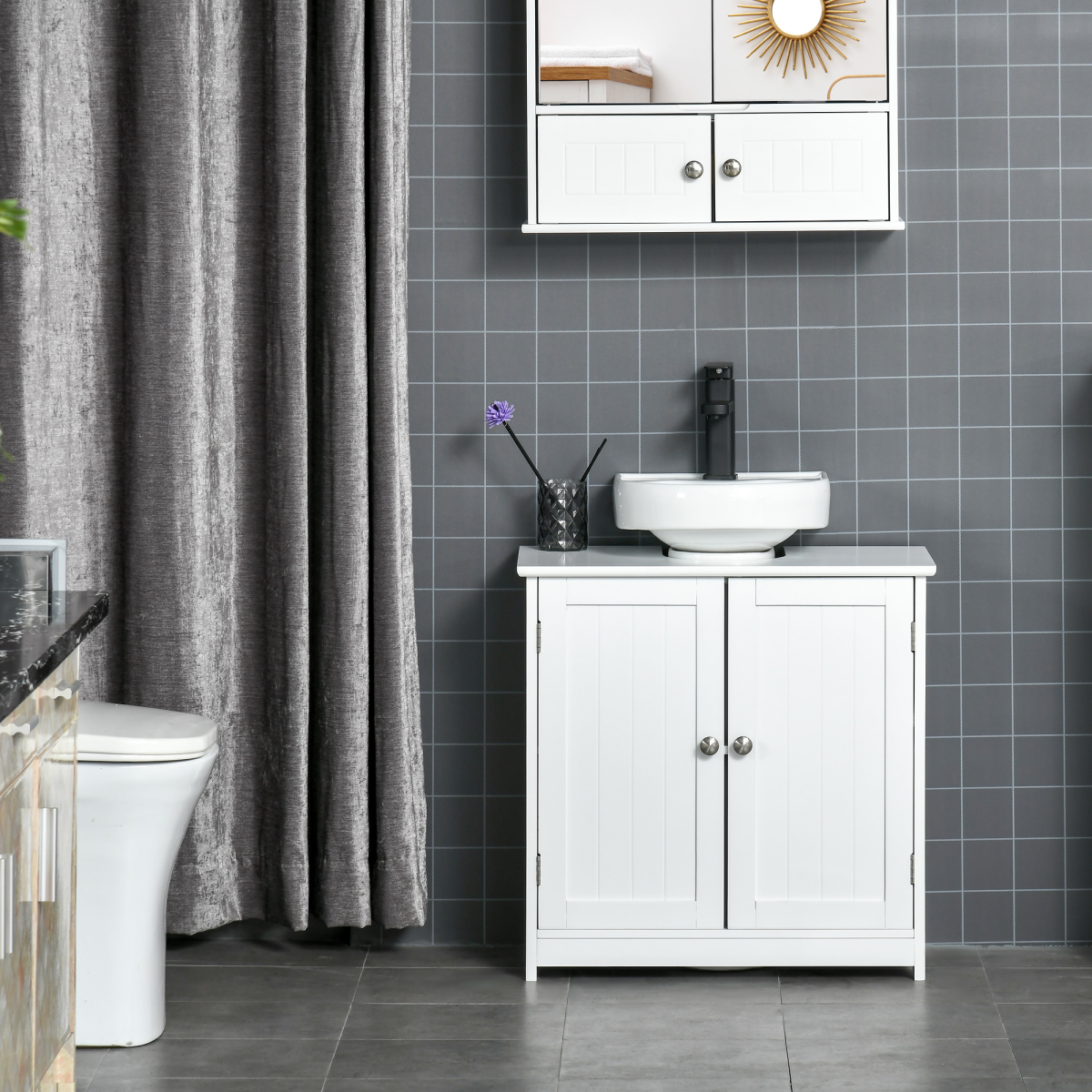 cortex-london-kleankin-60x60cm-white-under-sink-storage-cabinet-adjustable-shelf-drain-hole