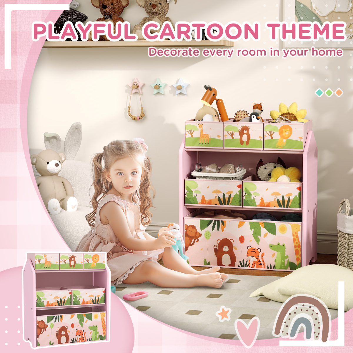 cortex-london-windsor-pink-kids-toy-storage-unit-six-boxes