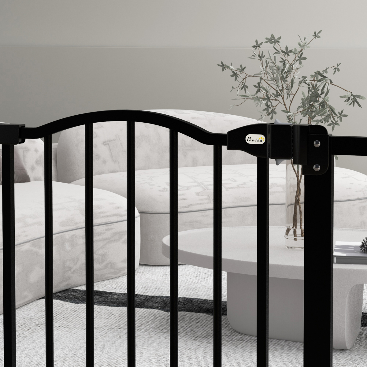 cortex-london-windsor-auto-close-adjustable-metal-pet-gate-black