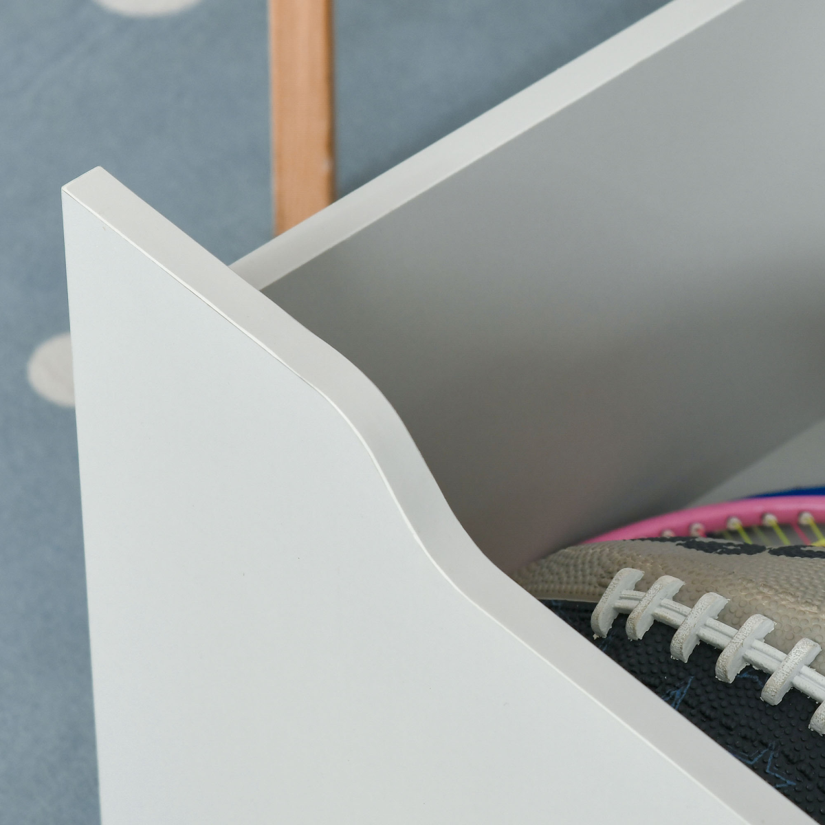 cortex-london-windsor-kids-bookshelf-toy-box-storage-drawer-wheels-grey