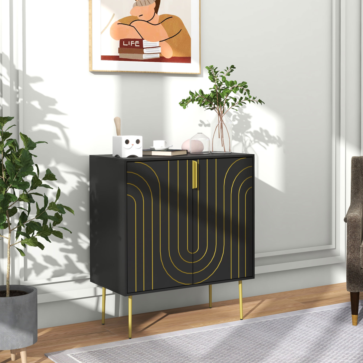 cortex-london-windsor-art-deco-black-storage-cabinet-mdf-metal-adjustable-shelf