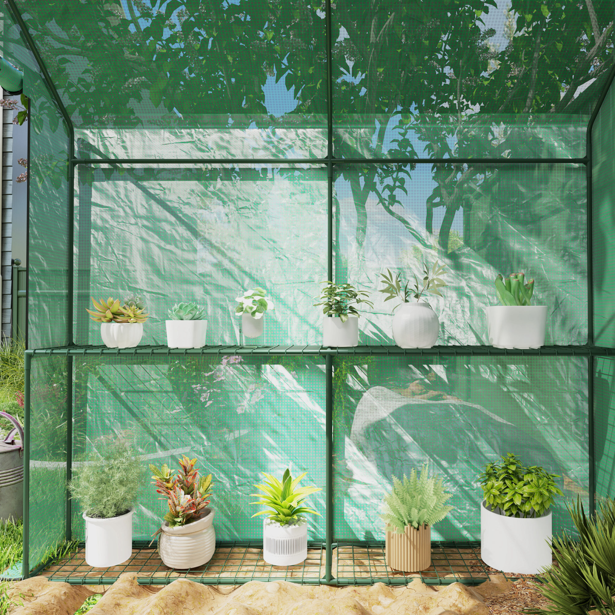 cortex-london-windsor-steeple-walk-in-greenhouse-green-four-shelves