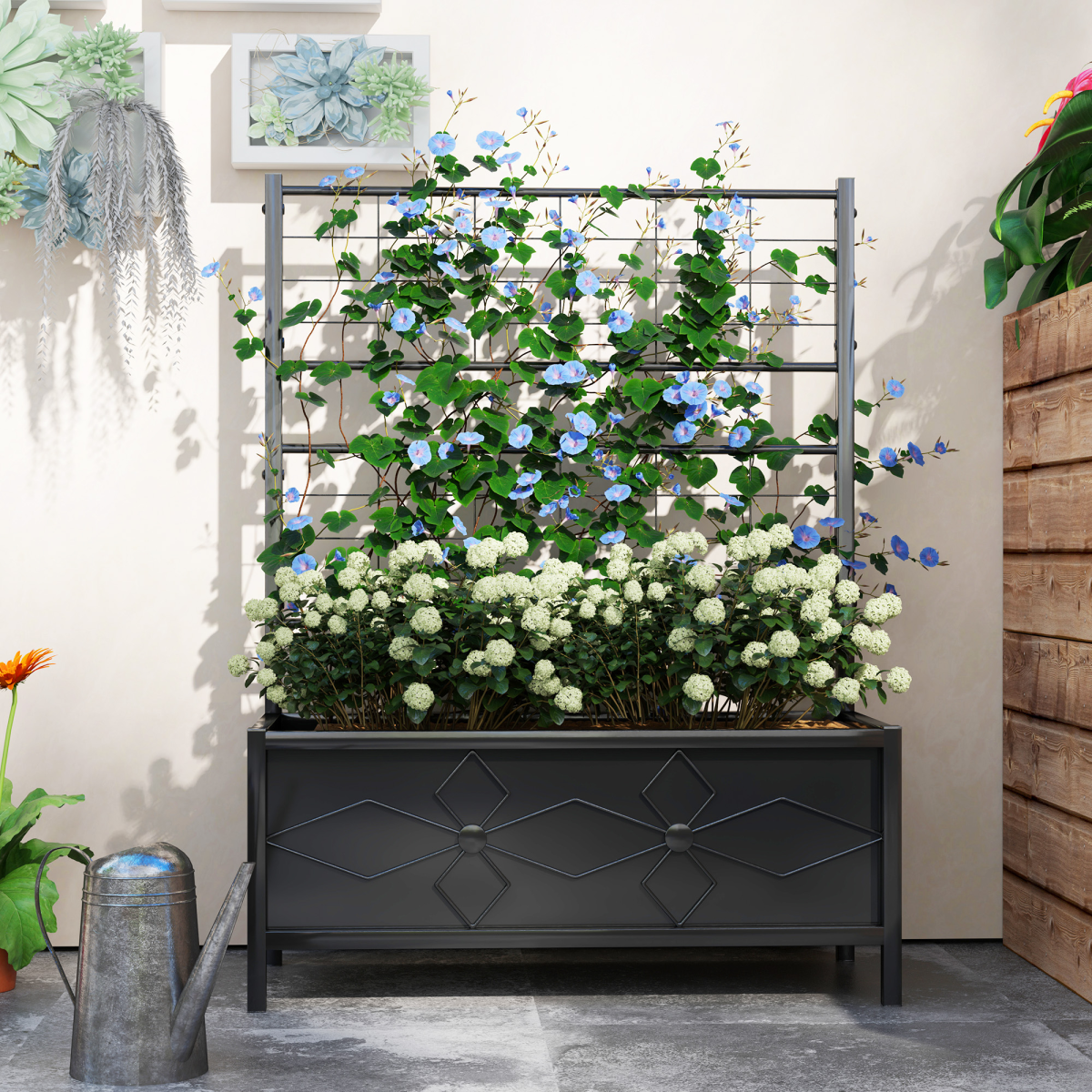 cortex-london-york-black-galvanised-steel-trellis-climbing-plants
