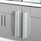 Bathroom Mirror Cabinet, Wall Mounted Storage Cupboard with Double Doors Grey