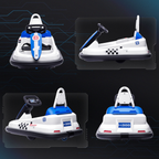 HOMCOM 6V Kids Bumper Car, 360-Degree Rotation Waltzer Car w/ 2 Speeds - White