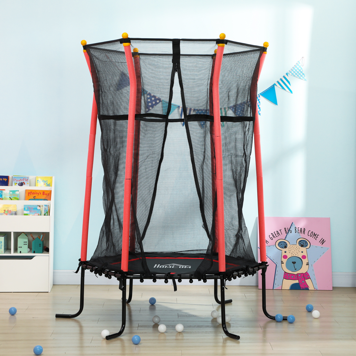 cortex-london-windsor-kids-trampoline-safety-enclosure-red