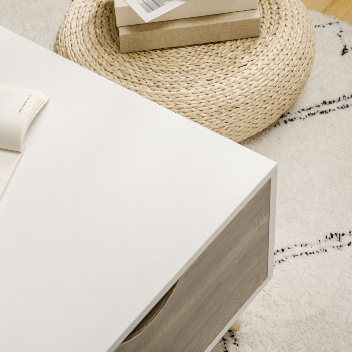 cortex-london-york-white-coffee-table-storage-shelves-two-drawers-wood-effect