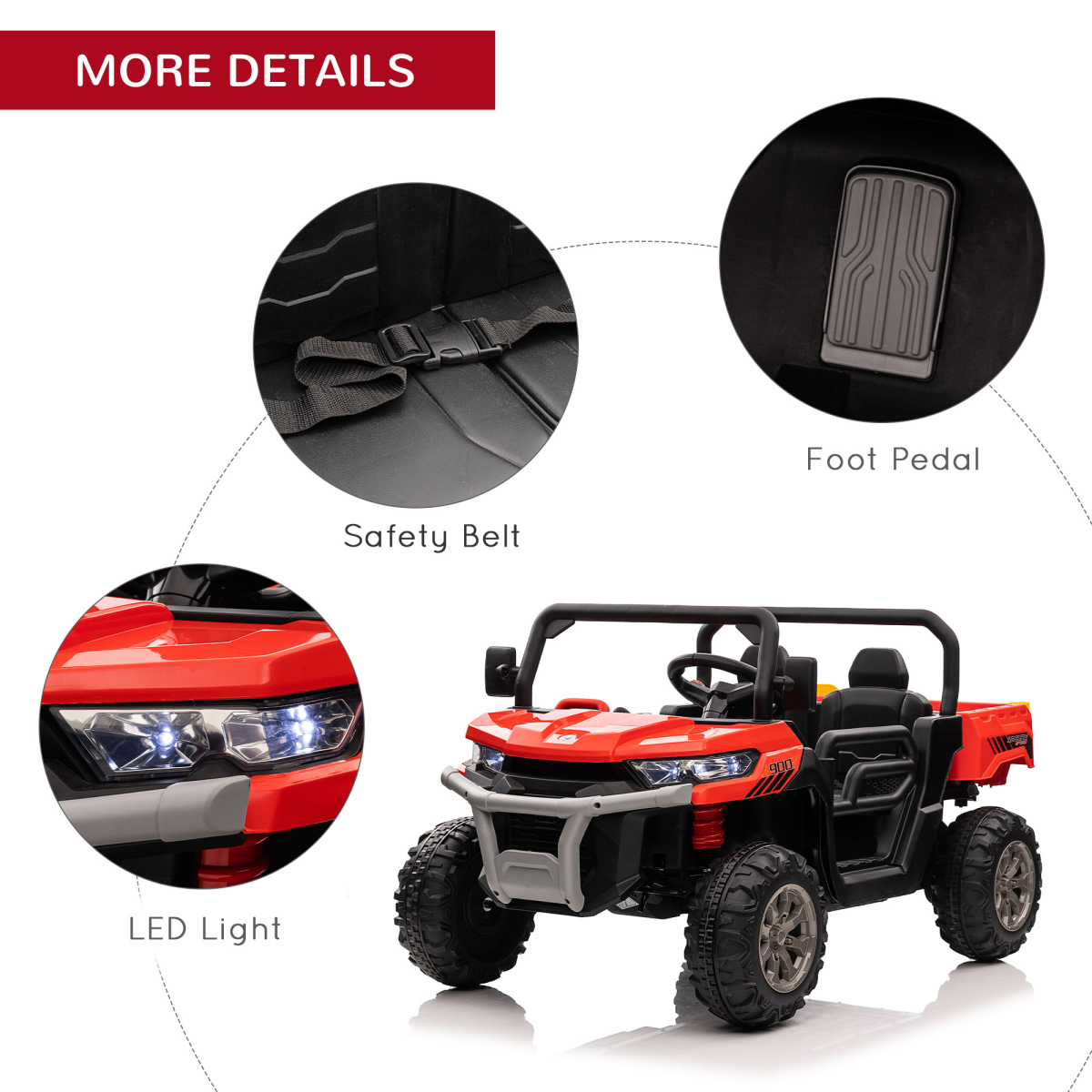 cortex-london-windsor-two-seater-kids-ride-on-truck-red
