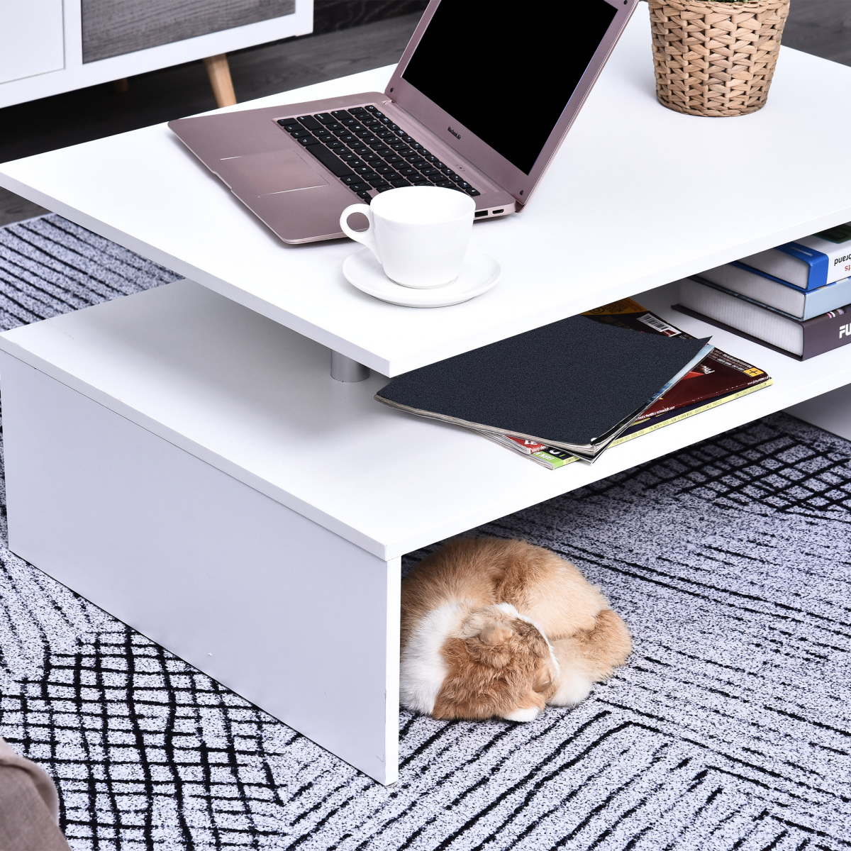 cortex-london-windsor-2-tier-white-rectangular-coffee-table-particle-board-melamine