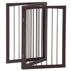 Folding Pet Gate Dog Fence Child Safety Indoor Durable Free Standing Pine Wood