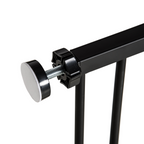 Pressure Fit Dog Gate Pet Barrier for stairs doorway, 76-107cm Width Black