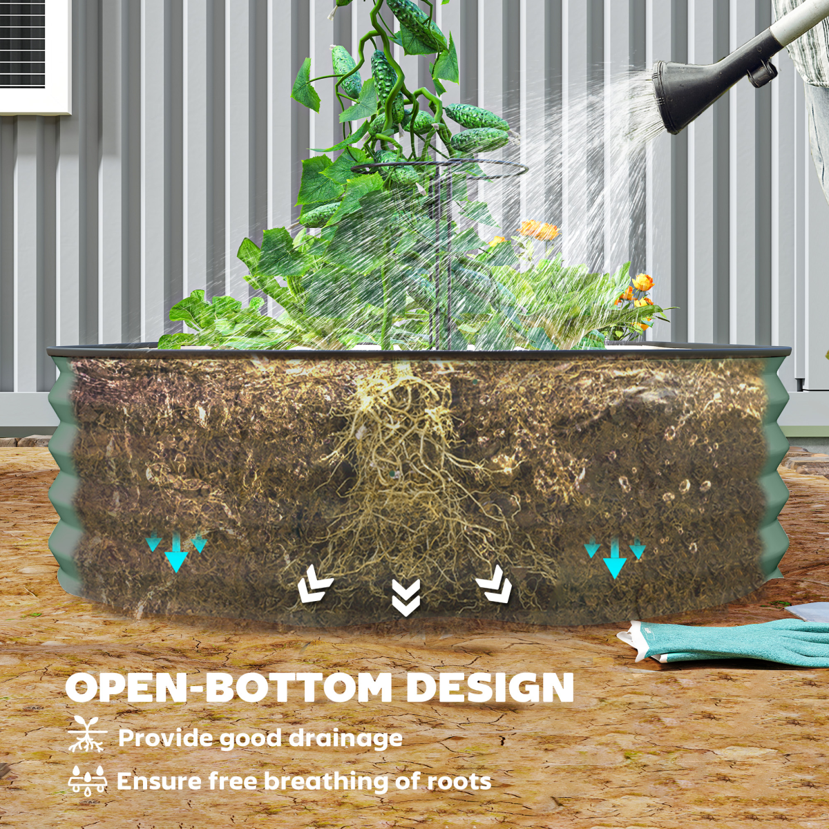 cortex-london-windsor-green-galvanised-steel-raised-planters-set