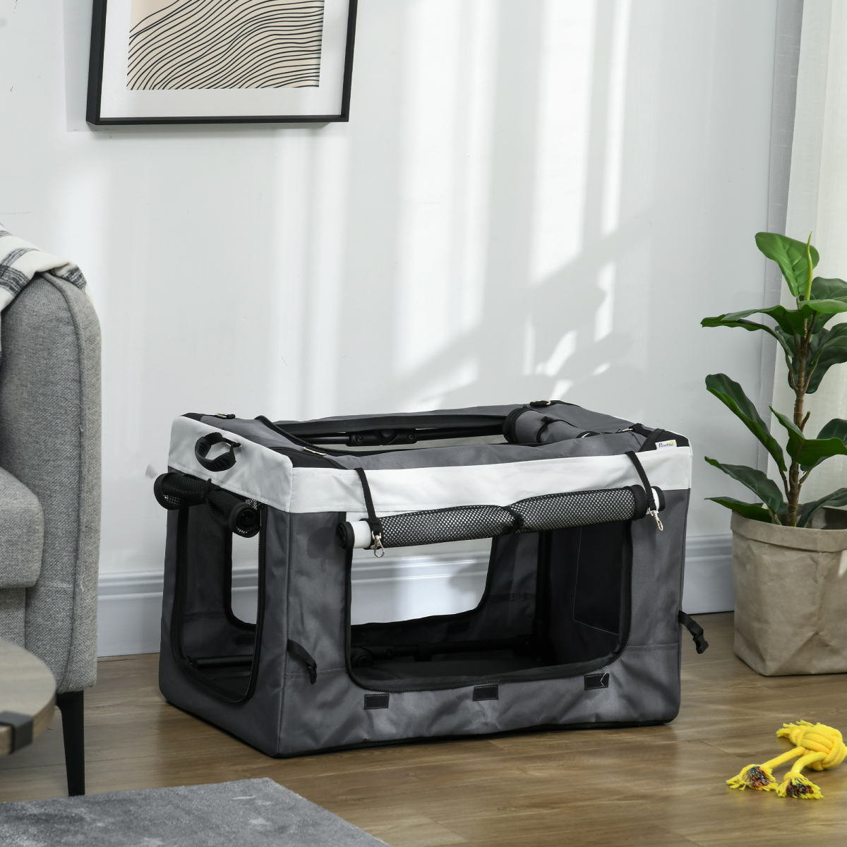 cortex-london-windsor-pawhut-foldable-pet-stroller-carrier-grey