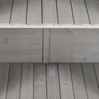 Garden Shed Wooden  2 Door Unit Solid Fir Wood 87x46.5x96.5cm, Grey