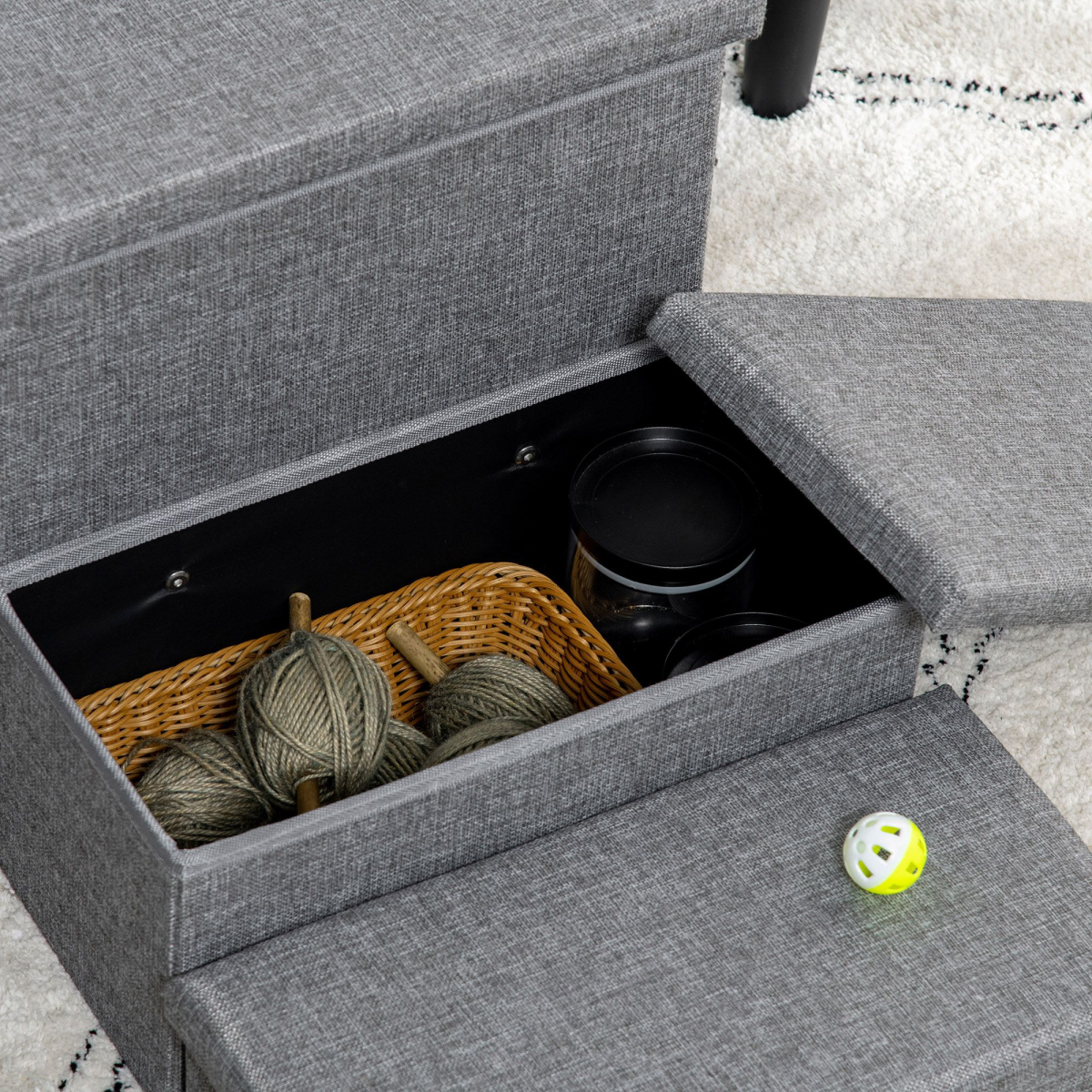 cortex-london-windsor-pawhut-3-step-pet-stairs-storage-light-grey