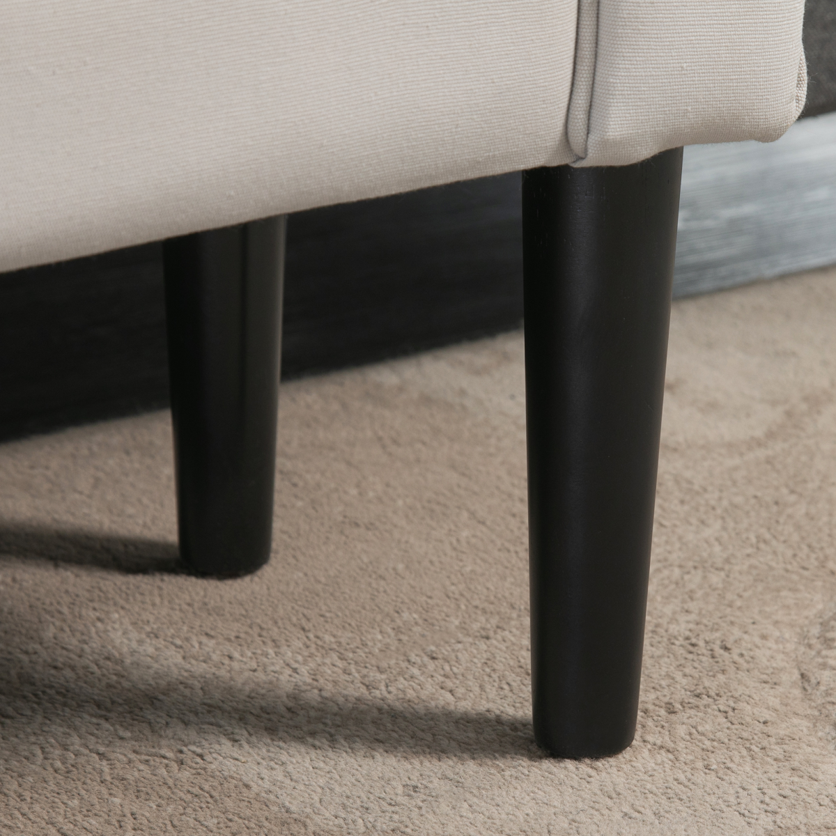 cortex-london-kensington-flannelette-padded-end-bench-wood-legs-scrolled-ends