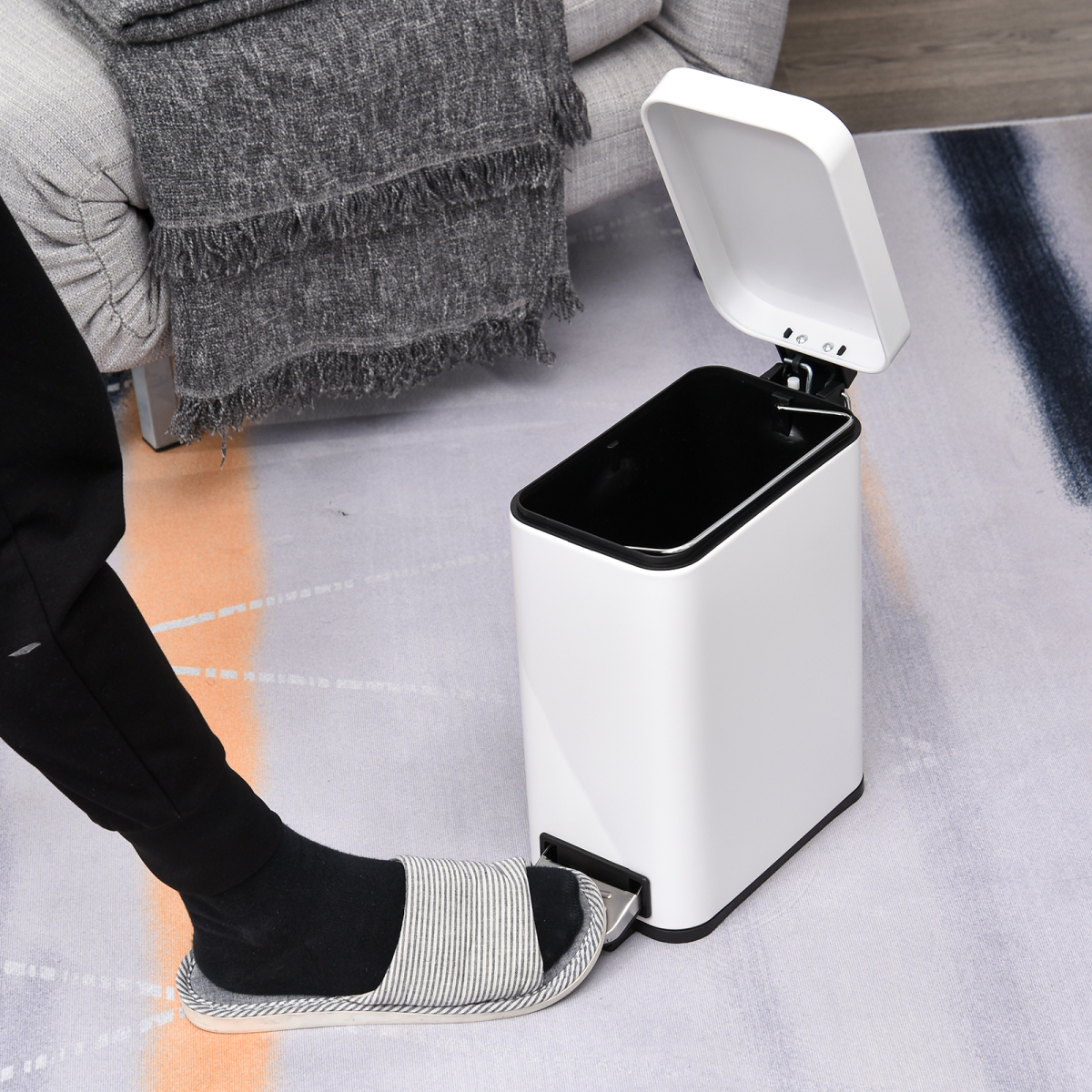 cortex-london-york-white-steel-pedal-bin-5l