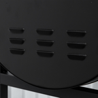 Outsunny Steel 2-Grill Charcoal BBQ w/ Wheels Black