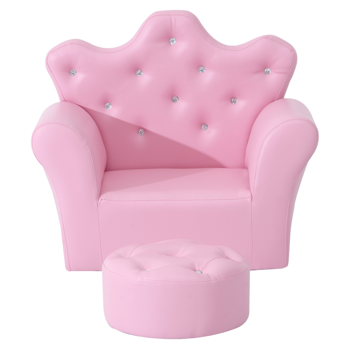 cortex-london-windsor-pink-kids-armchair-footstool-set