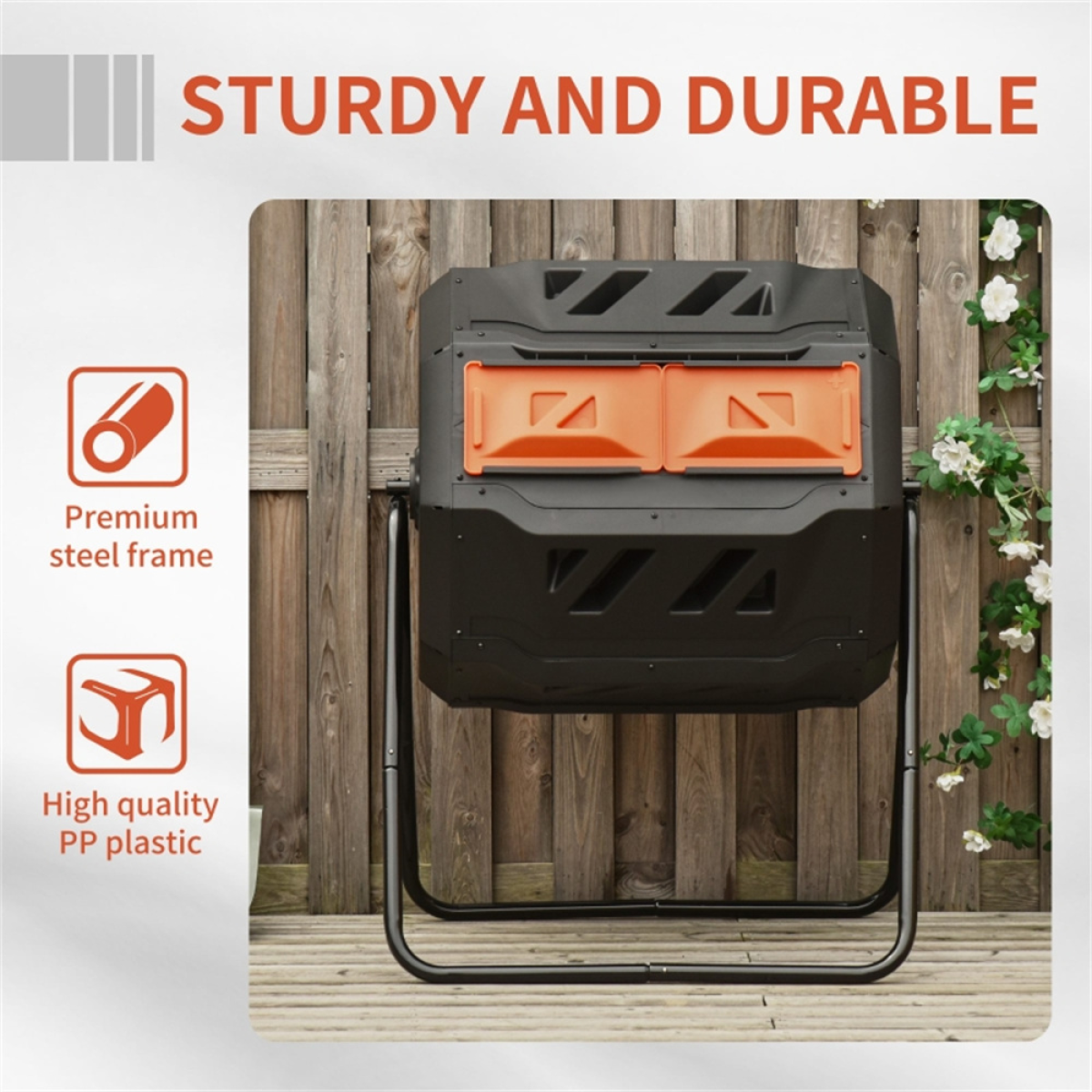 cortex-london-york-dual-chamber-orange-steel-pp-compost-bin