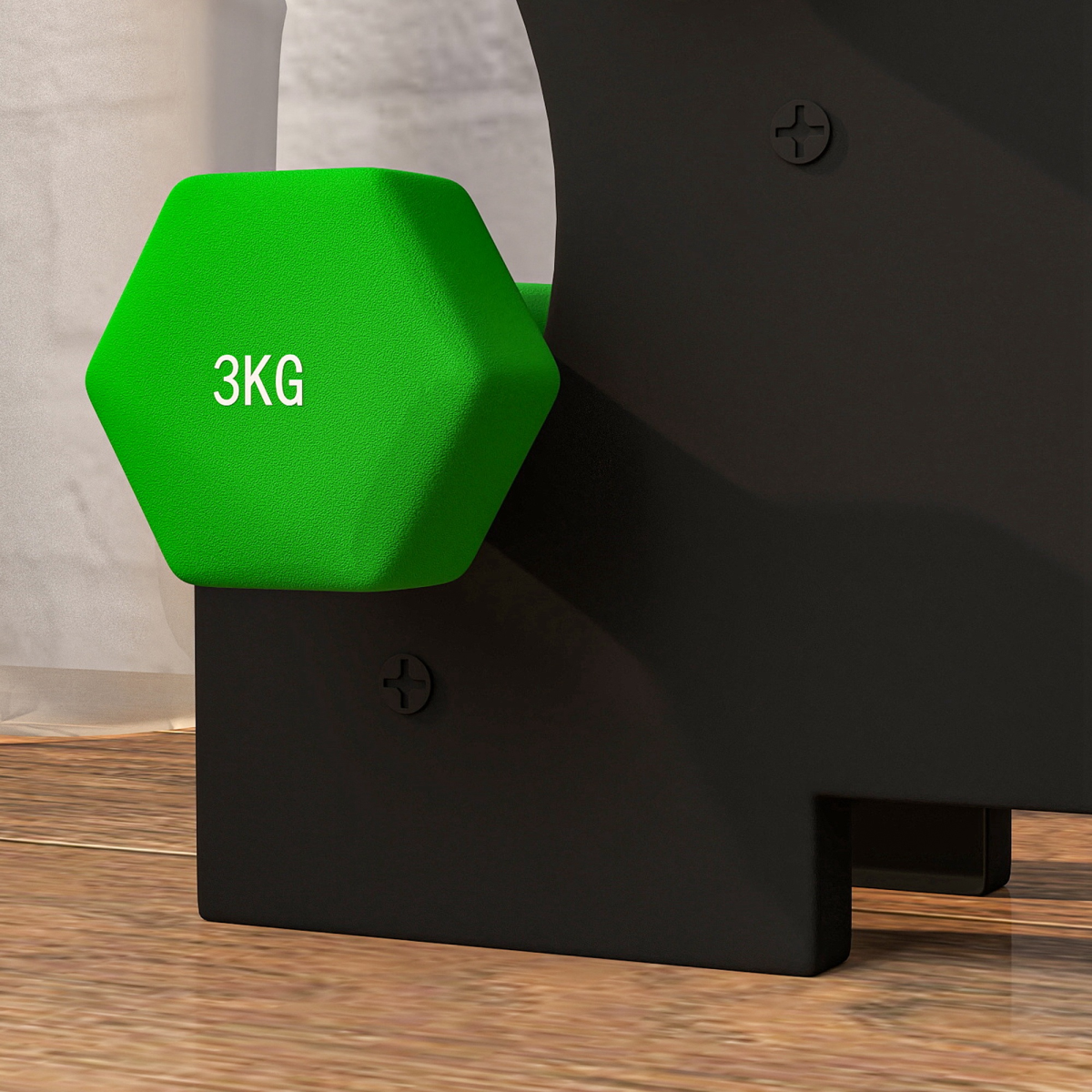 cortex-london-windsor-hex-dumbbell-set-with-rack-pink-purple-green