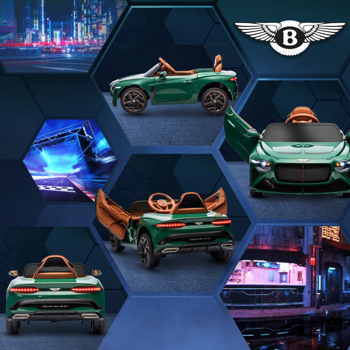 cortex-london-windsor-bentley-bacalar-licensed-12v-kids-ride-on-green-with-remote