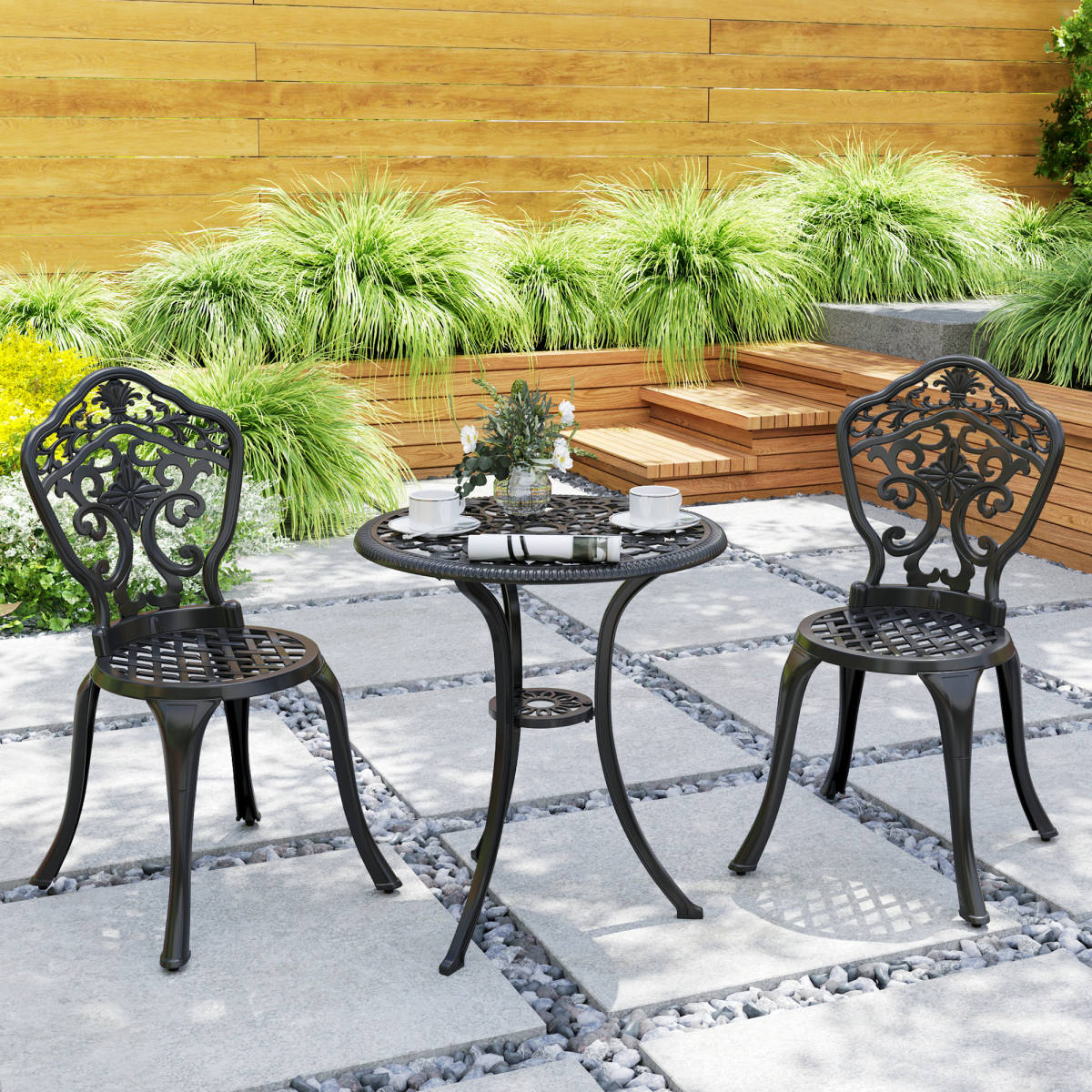 cortex-london-kensington-black-cast-aluminium-bistro-set-two-chairs-table-parasol-hole