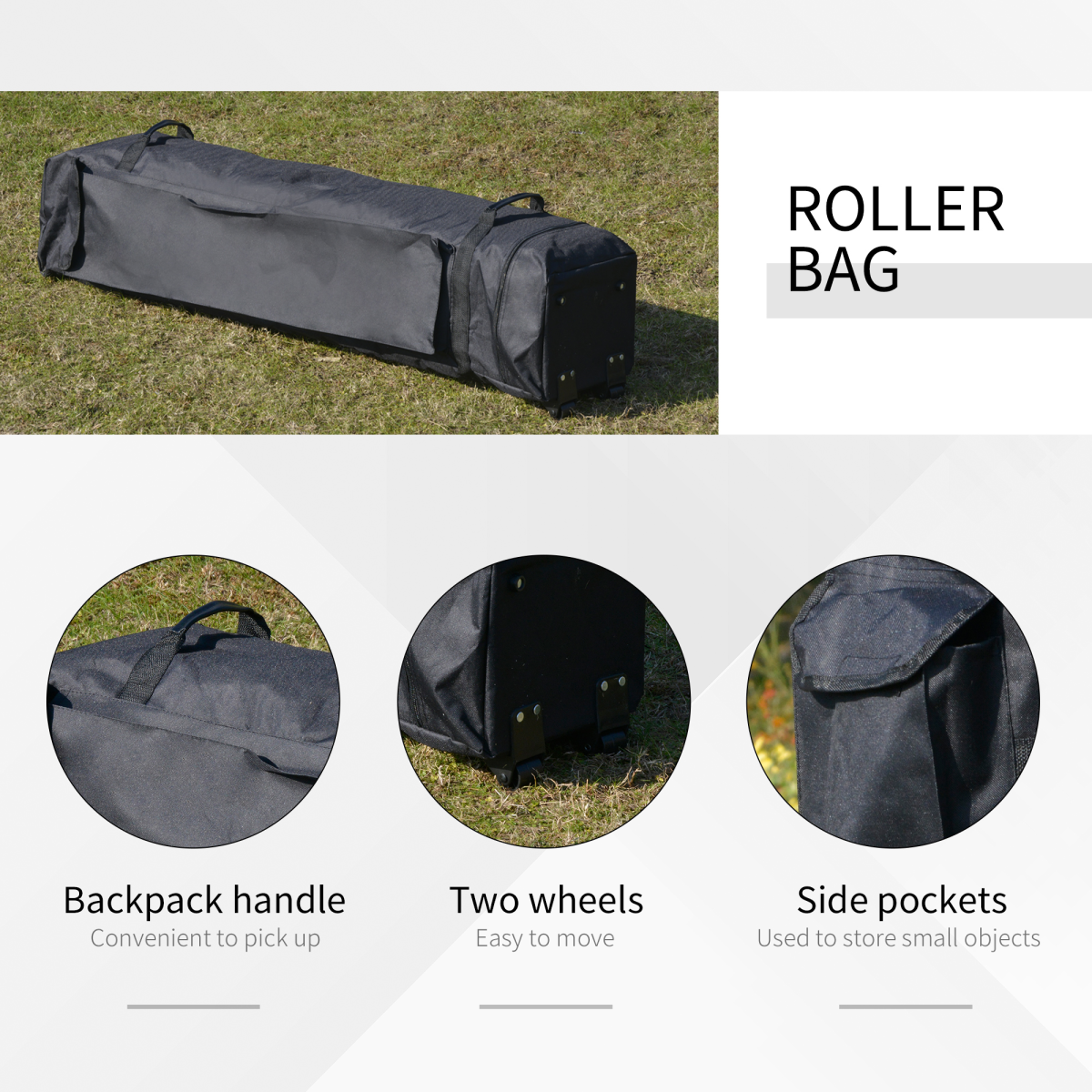 3.6 x 3m Foldable Pop-up Party Steel Frame Oxford w/ Roller Bag
