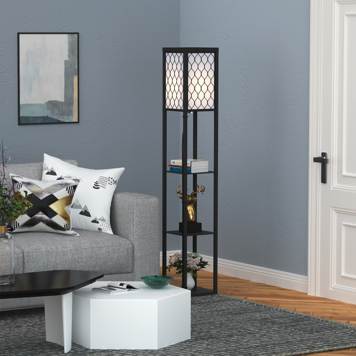 cortex-london-windsor-black-white-shelf-floor-lamp-open-shelves