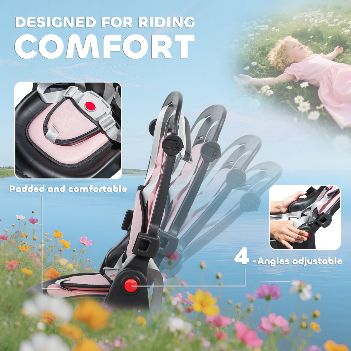 cortex-london-windsor-pink-6-in-1-kids-trike-adjustable-backrest