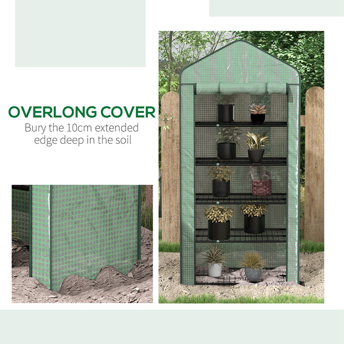 cortex-london-kensington-five-tier-widened-mini-greenhouse-green