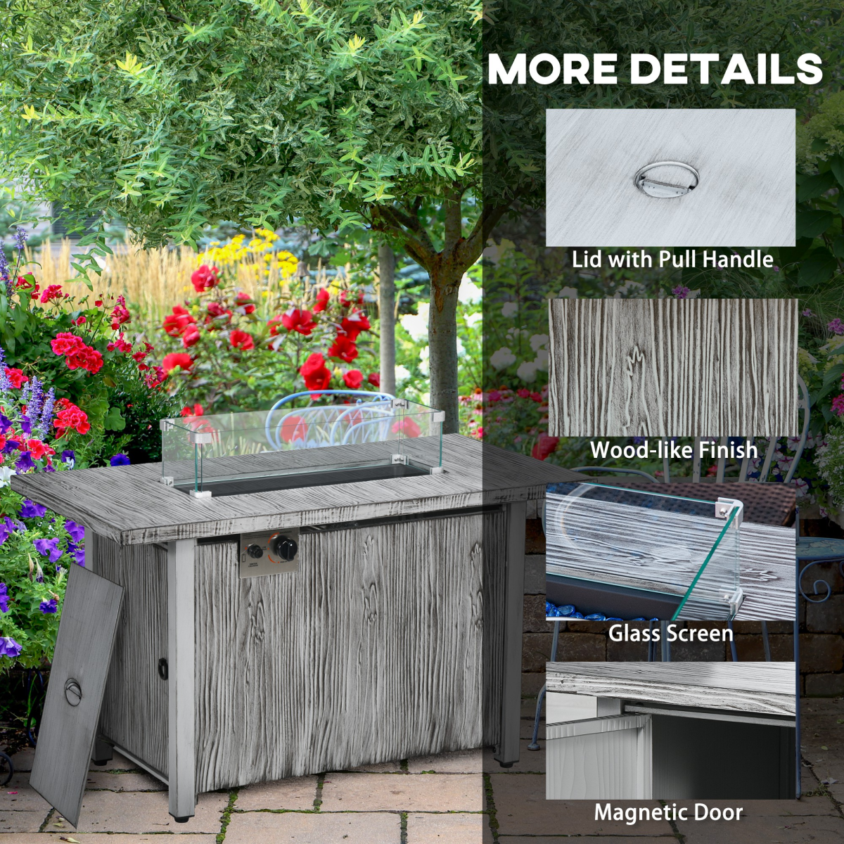 cortex-london-windsor-grey-propane-gas-fire-pit-table-50000-btu-glass-screen-cover
