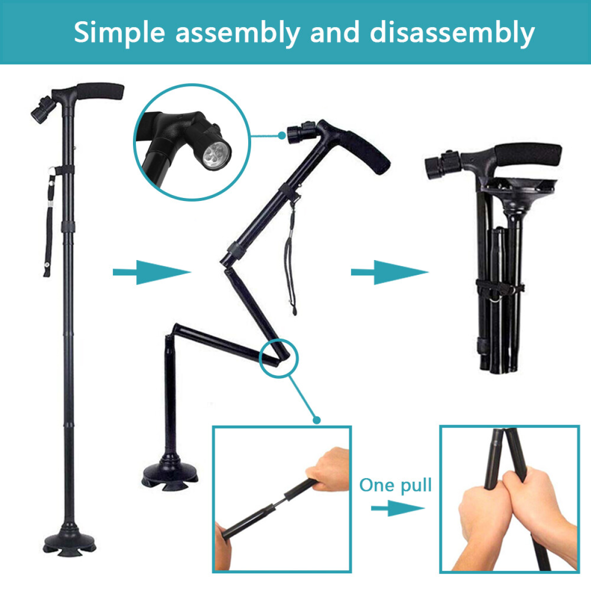 cortex-london-windsor-led-folding-walking-cane-black-aluminium-alloy