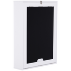 MDF Folding Wall-Mounted Drop-Leaf Table with Chalkboard Shelf White