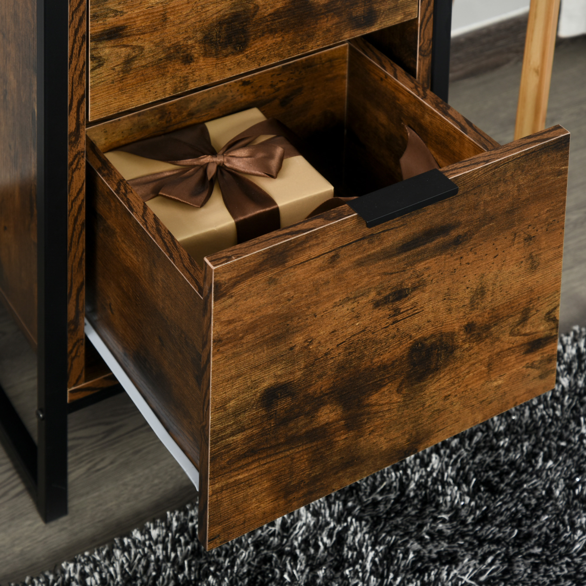 cortex-london-camden-industrial-three-drawer-storage-chest-brown-steel-frame